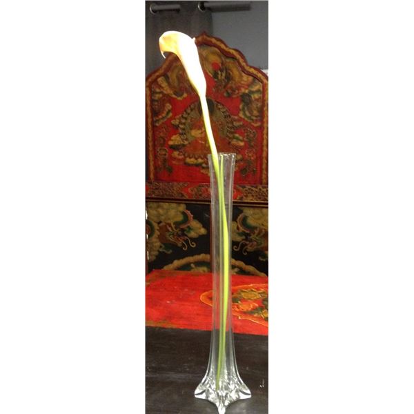 Tall Vase and Faux Calla Lilly