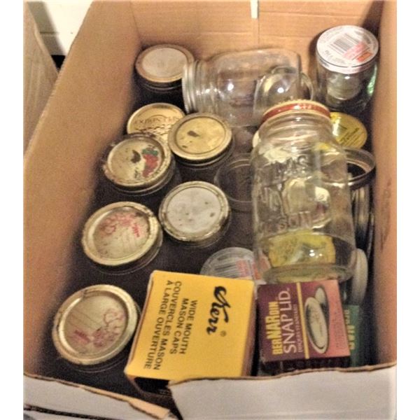 Box of Canning Jars & Supplies