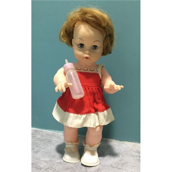 1964 Tearie Dearie Doll, original Dress, Diaper, bottle, socks and shoes!