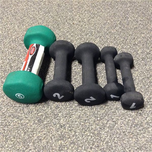 Small Weights (2 x 1lb, 2 x 2lb and 1 x 5 lbs)