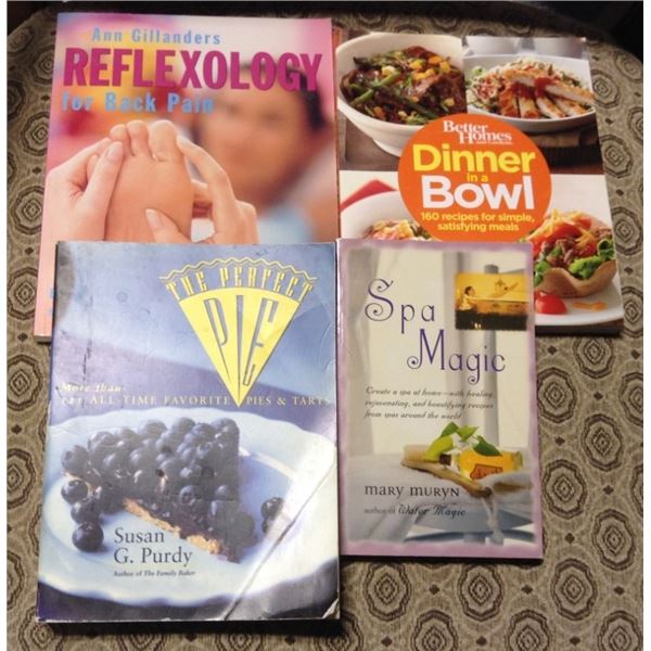Reflexology Book, Spa Book and TWO Cookbooks