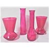 Image 1 : Four Pink Vases