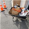 Image 1 : METAL WHEEL BARROW WITH CONTENTS