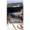Image 3 : BOX OF ANTIQUE TYPEWRITER 3 PAIR BINOCULARS AND CAMERA