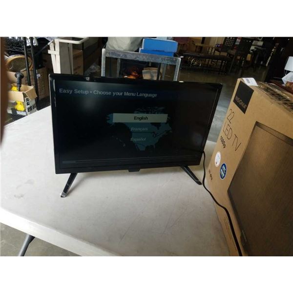 NEW INSIGNIA 22 INCH LED TV, 1080P, 60HZ, TESTED WORKING, NEW OUT OF BOX, RETAIL $229