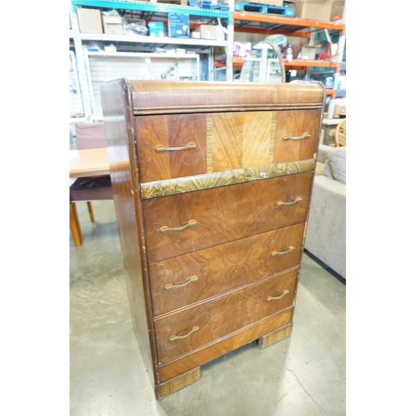 4 DRAWER WATERFALL CHEST OF DRAWERS