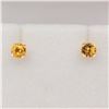 Image 1 : NEW 10KT YELLOW GOLD GENUINE CITRINE STUD EARRINGS - RETAIL $200