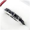 Image 3 : NEW STERLING SILVER GENUINE BLACK SAPPHIRE  "INFINITY BAND" STYLE RING SIZE 6.25 W/ APPRAISAL $860