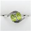 Image 1 : NEW STERLING SILVER GENUINE PERIDOT RING, SIZE 7, W/ APPRAISAL $680
