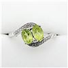 Image 2 : NEW STERLING SILVER GENUINE PERIDOT RING, SIZE 7, W/ APPRAISAL $680