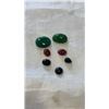 Image 2 : ROUGH POLISHED GEM STONES - EMERALD, RUBY, SAPPHIRE CABOCHONS 35.46CT