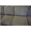 Image 8 : 2pc BROWN UPHOLSTERED SECTIONAL, with large storage ottoman, good clean condition