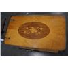 Image 3 : VINTAGE INLAID TEA TROLLEY, very good original conidtion, brass accents