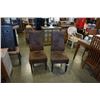 Image 1 : 2 BROWN MICROSUEDE side CHAIRS, in good condition