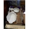 Image 8 : 2 BOXES OF CORNING WARE AND DECORATIVE MIRRORS