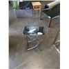 Image 1 : CHROME MIRROR TOP ENDTABLE WITH WIRE CORNER SHELF