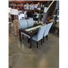 Image 1 : MODERN RAISED GLASSTOP DINING TABLE WITH 4 CHAIRS