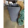 Image 2 : WICKER LOOK PLANTER HOLDER AND ARTIFICIAL TREE