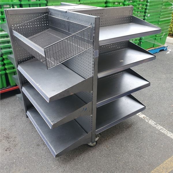 4FT X 4FT HEAVY DUTY ROLLING 4 SIDED SHELF