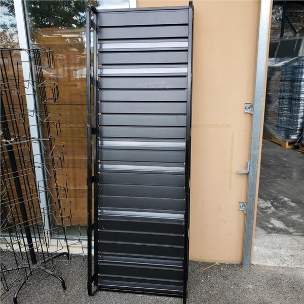 HEAVY DUTY 6FT TALL SLAT WALL RACK WITH RAILS