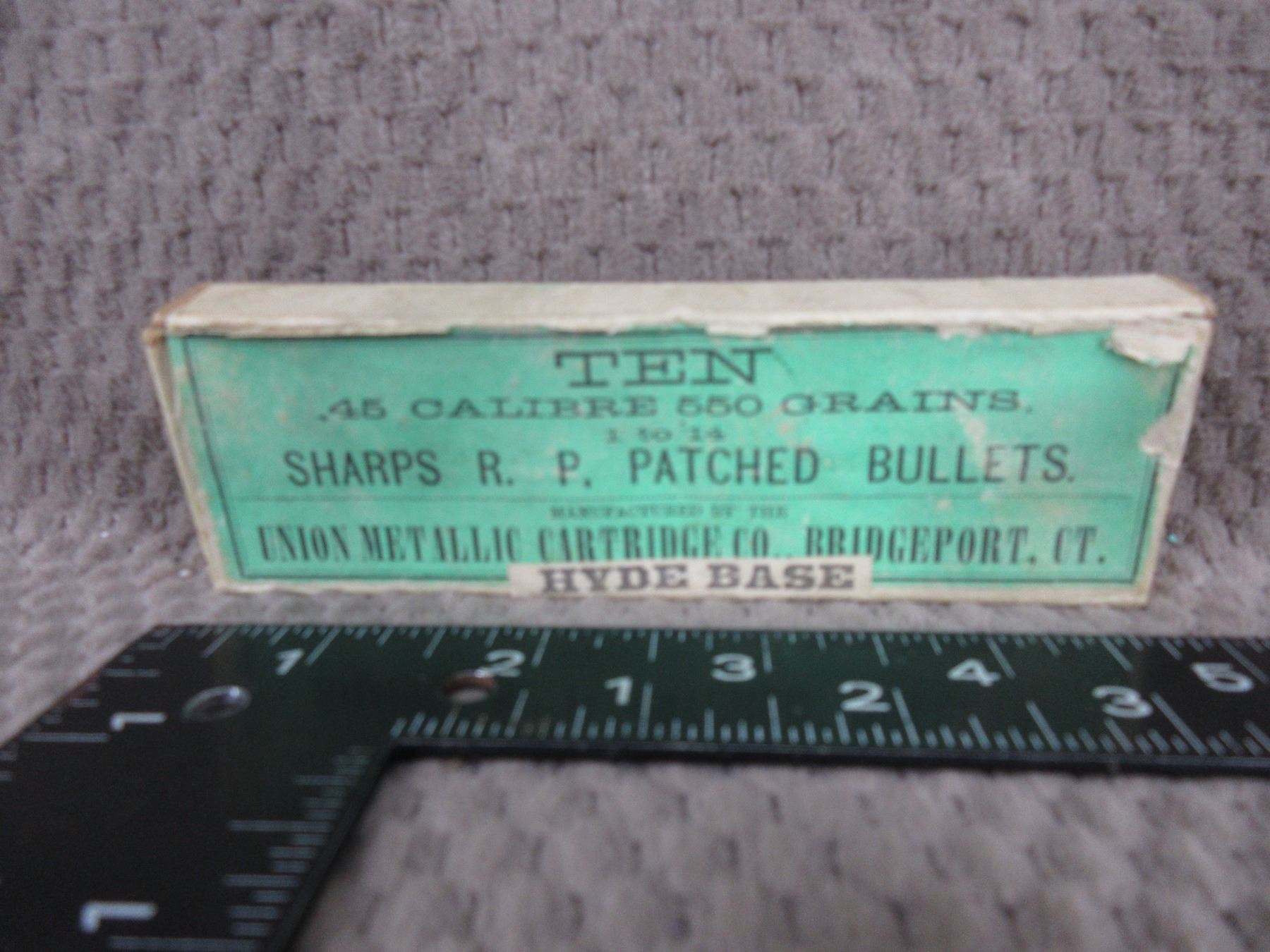 45 Caliber Sharps R. P. Patched Bullets Factory Sealed