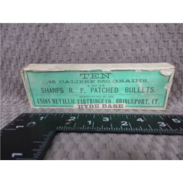 45 Caliber Sharps R. P. Patched Bullets Factory Sealed