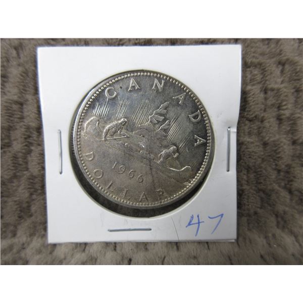 1966 Canadian Silver Dollar Coin