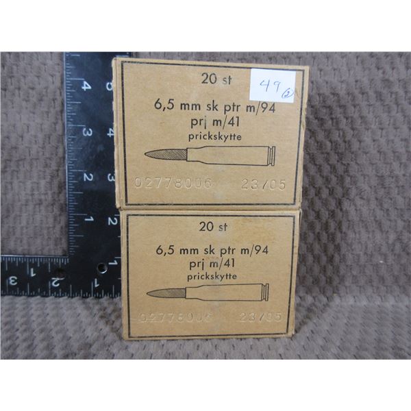 6.5 X 55 Prickskytte 2 Boxes of 20 Unopened