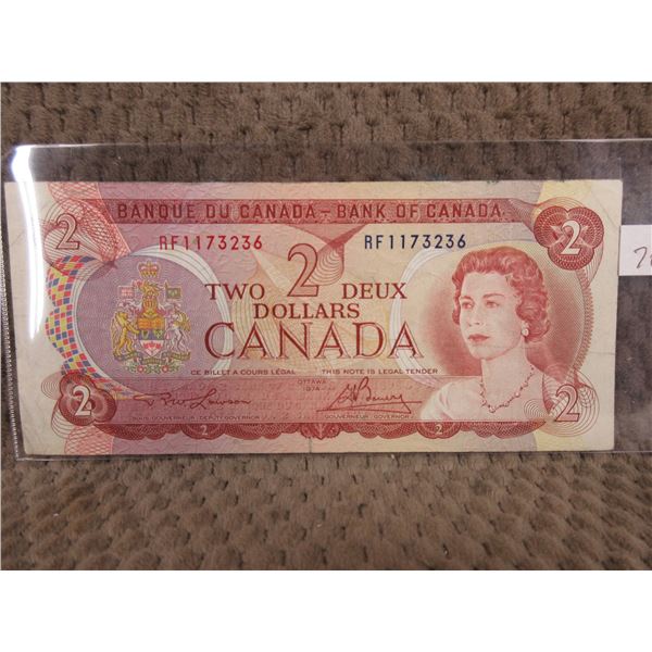 1974 Canada Two Dollar Bill