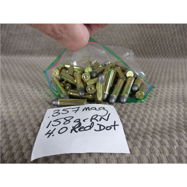 357 Magnum Bag of 50 - Reloads sold as componets