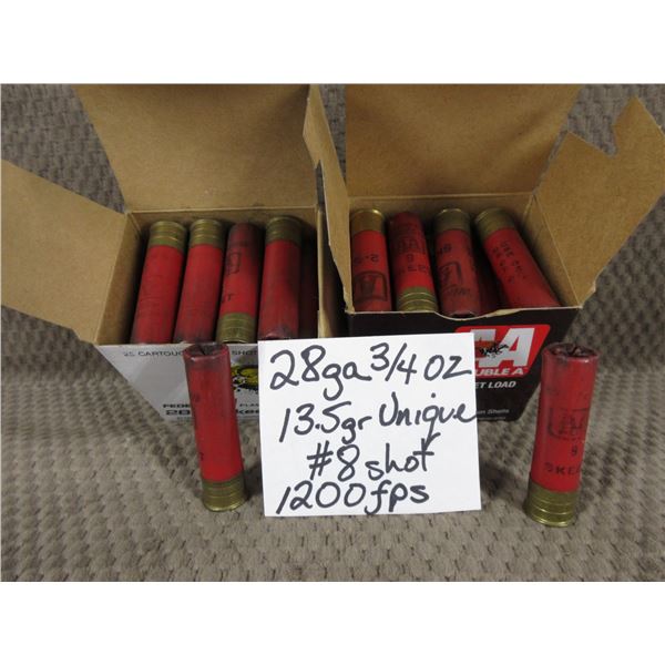 28 Ga 2 Boxes of 25 - Reloads sold as componets
