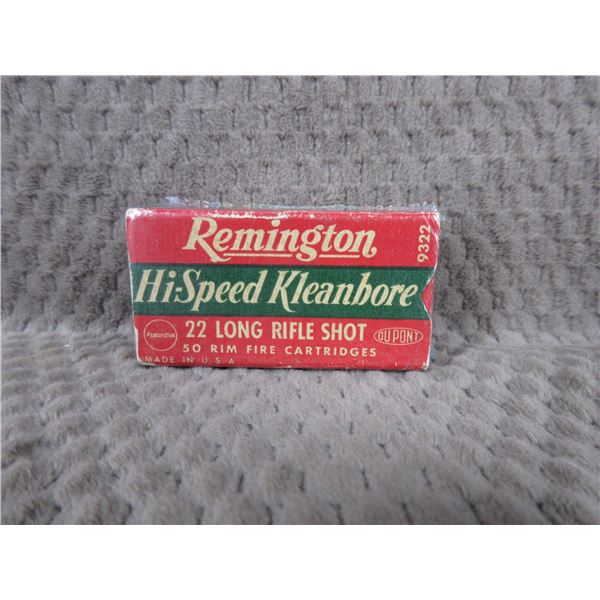 Collector Ammo - Remington Kleenbore 22 LR Box of 50