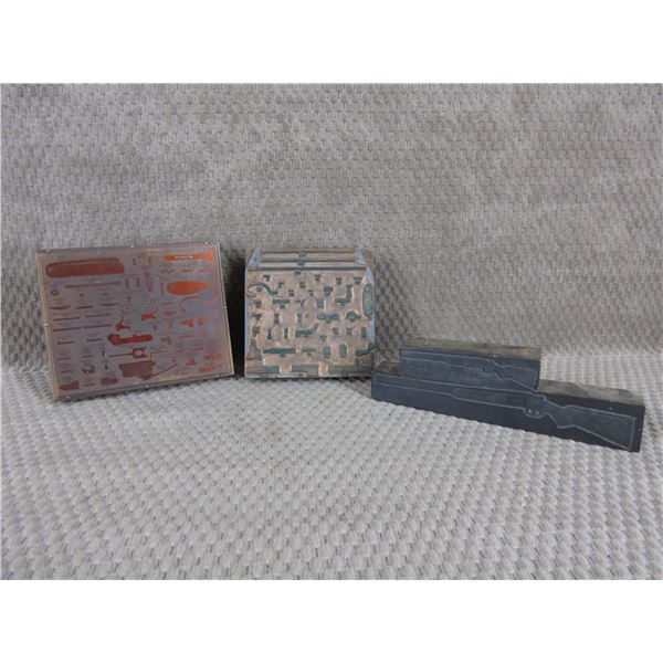 4 - Vintage Printing Plates of Guns & Parts Diagrams