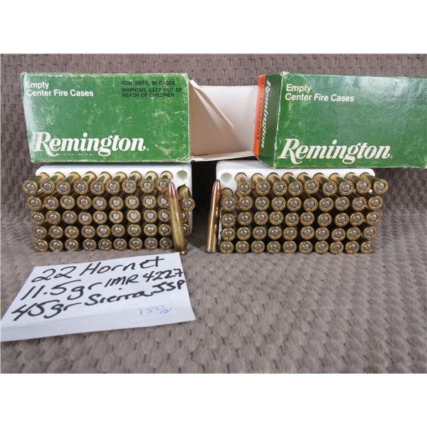 22 Hornet 2 Boxes of 50 - Reloads sold as componets