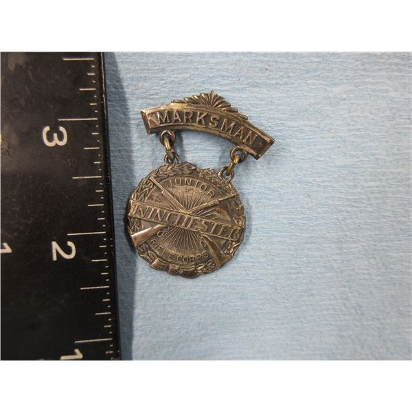 Winchester Junior Rifle Corps Marksman Pin