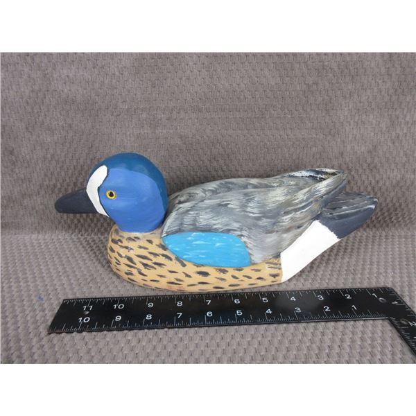 Wood Painted Blue Wing Teal by HM Clarke 1997