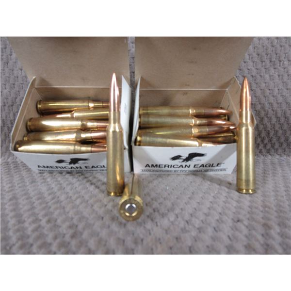 6.5 X 55 American Eagle 2 Boxes of 20 139 gr FMJ BT