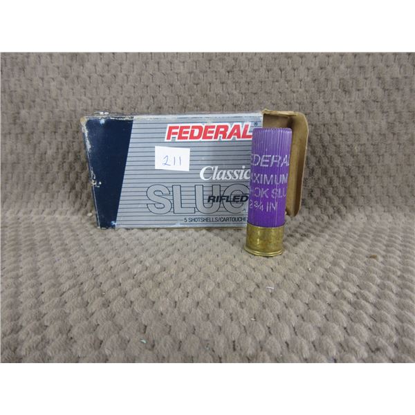 16 ga 2 3/4", Federal Rifled Slug,  4/5 oz - Box of 5