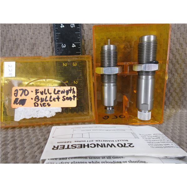 270 Win Lee Full Length Dies - Set of 2