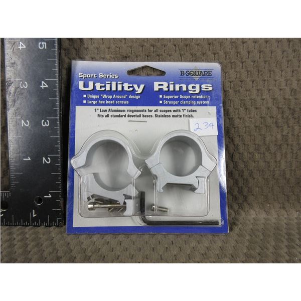 B-Square 1" Low Aluminum Rings Matte Finish