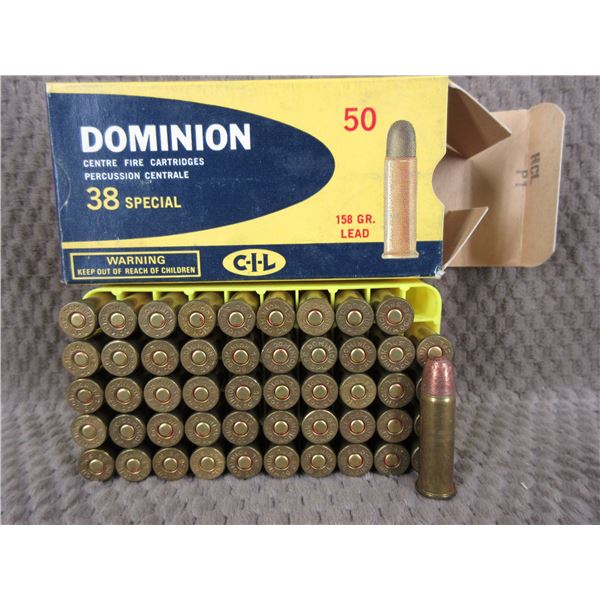 38 Special Dominion 158 gr, Lead - Collector Box of 50