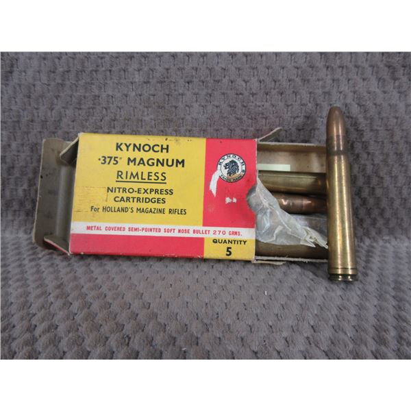 .375 Magnum Rimless Kynoch - Collector Box of 5