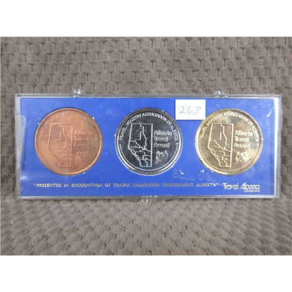 Travel Alberta Collector Coins - 3 Coins in Case