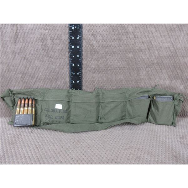 Military Bandolier of 30 A.P. M2 - 48 Rnds with Stripper Clips