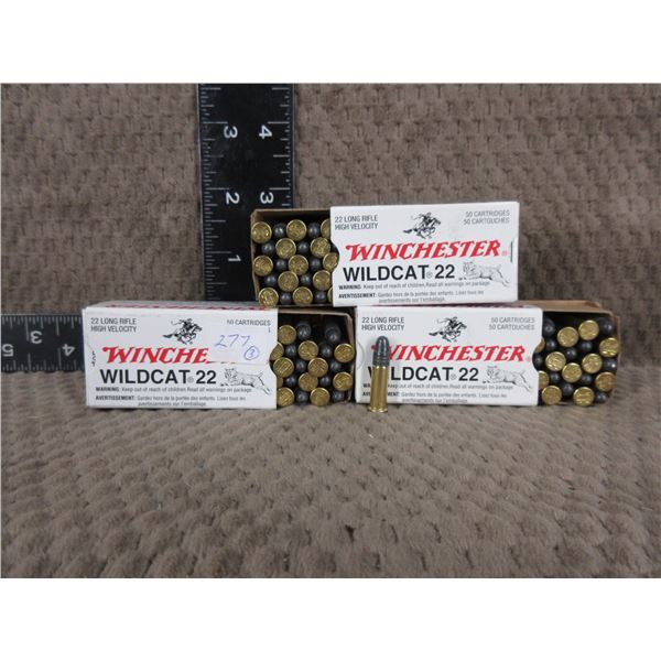 22 LR Winchester Wildcat - 3 Boxes of 50