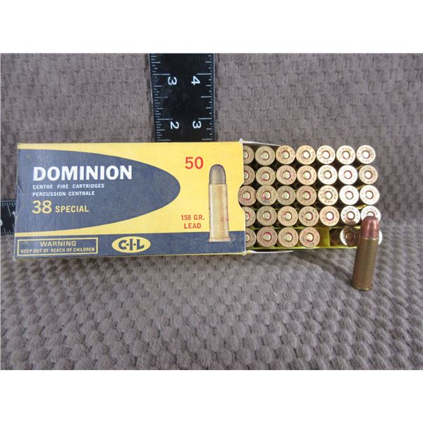 38 Special Dominion 158 gr, Lead - Collector Box of 50