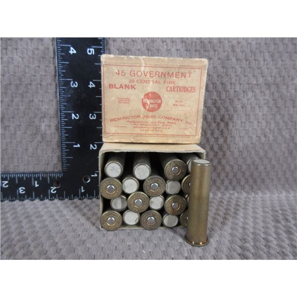 45 Government Blank Cartridges Rem Collector Box of 20