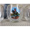 Image 2 : Set of 4 - RCMP Glasses Gold Rimmed