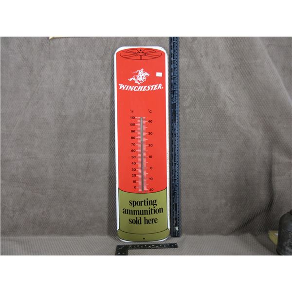 Winchester Adverstising Thermometer Store Metal Sign