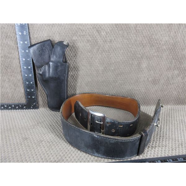 Smith & Wesson Leather Belt and Canadian Leather Holster